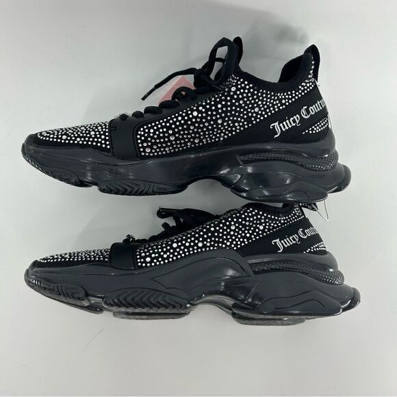 Juicy Couture Forever 21 Rhinestone Black Sneakers NWT Size 7 - Picture 6 of 9